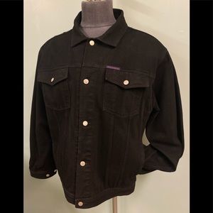 Men’s Tommy Hilfiger Black Denim Jacket Sz XL